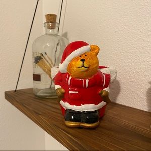 Santa Bear Holiday Planter